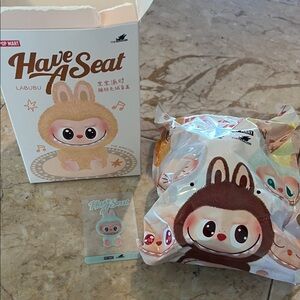 Have A Seat Labubu Plush Figure - Brown
